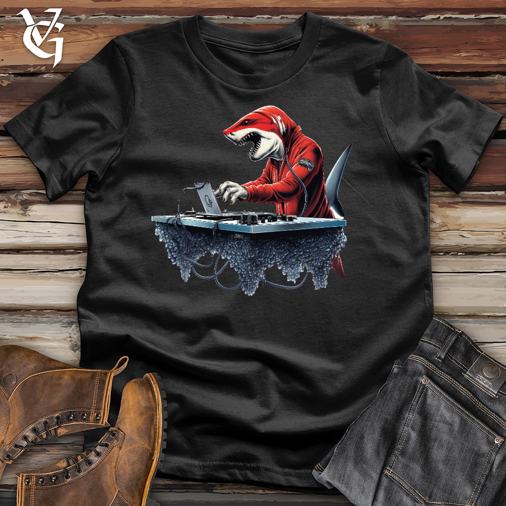 Viking Goods Dj Shark Cotton Tee Black / L