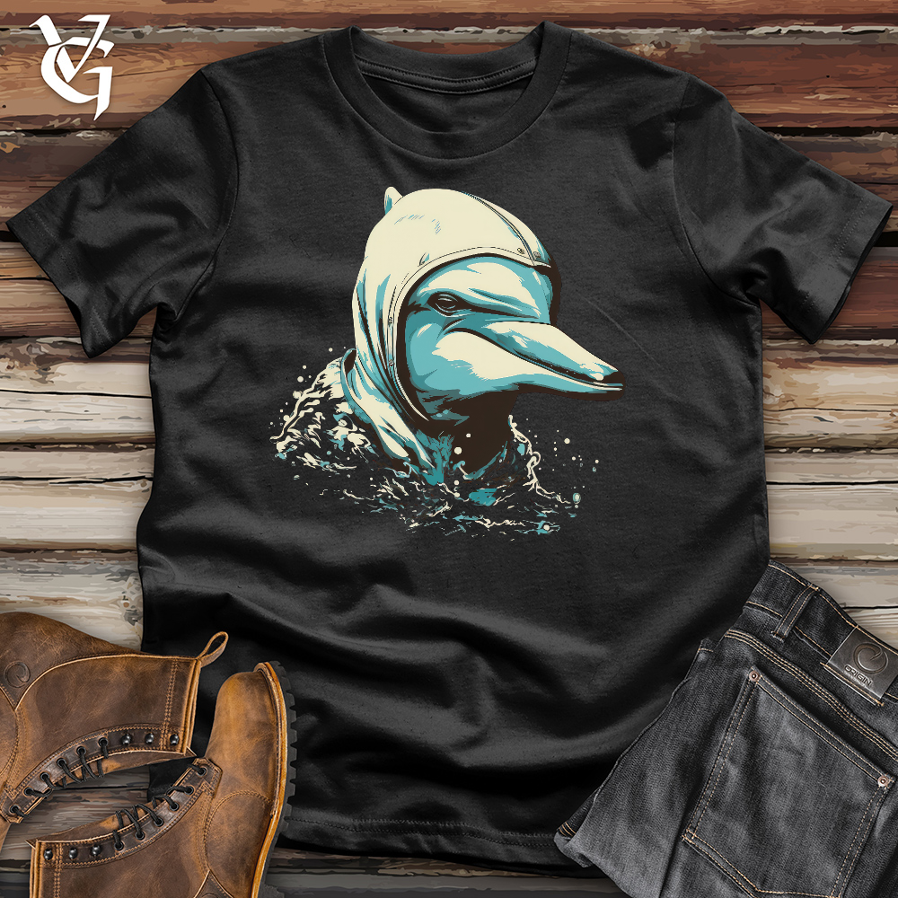 Viking Goods Dolphin Hoodie Cotton Tee Black / L