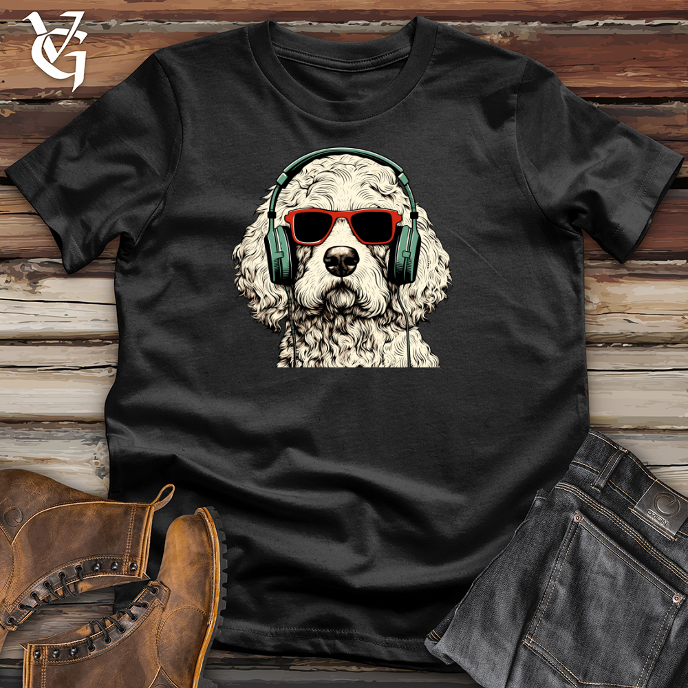 Viking Goods Doodle Dog Soundwave Vibes Cotton Tee Black / L