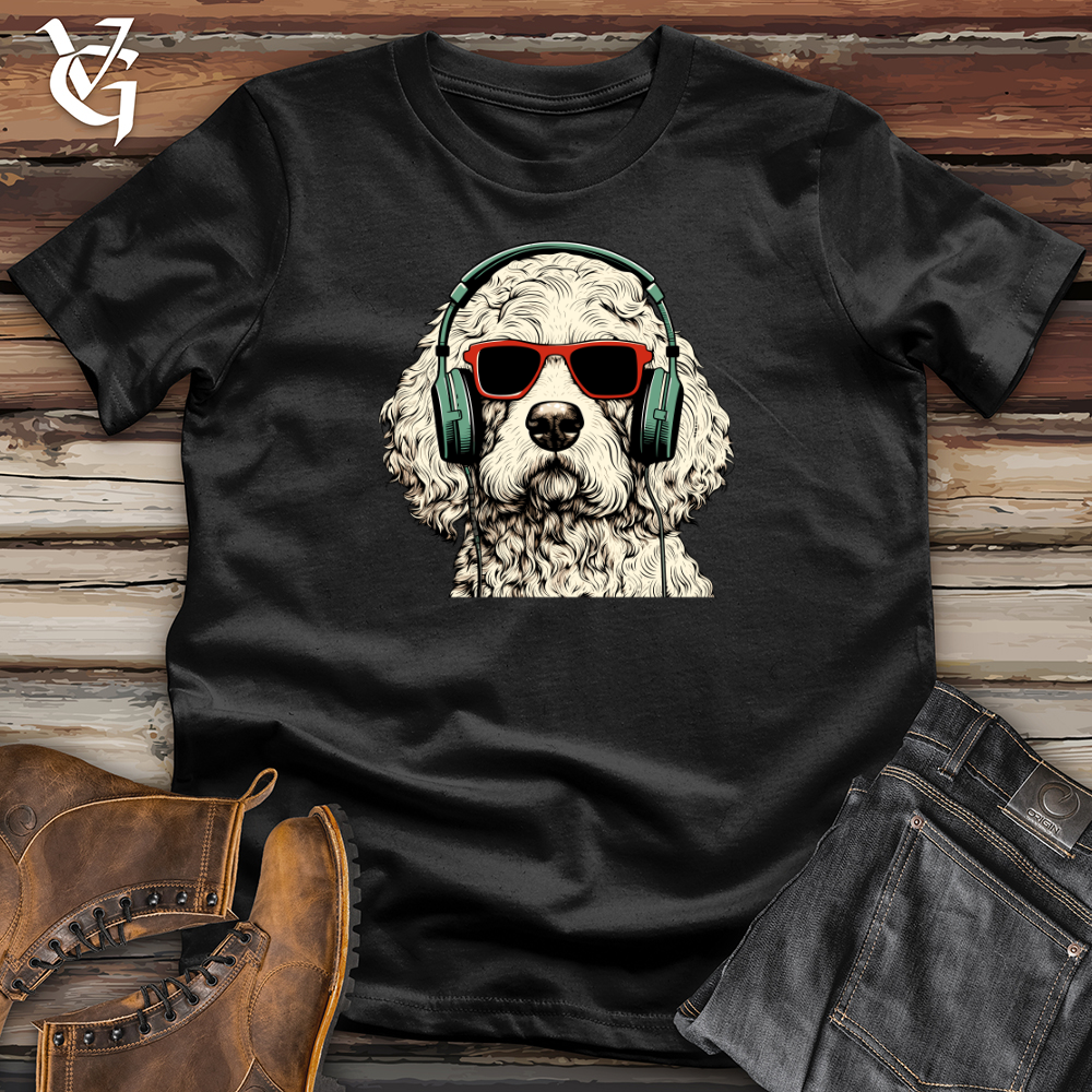 Viking Goods Doodle Dog Soundwave Vibes Softstyle Tee Black / L