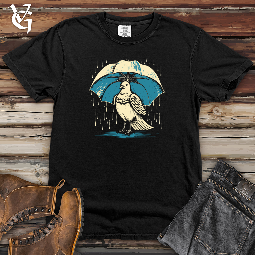 Viking Goods Dove In The Rain Heavy Cotton Comfort Colors Tee Black / L