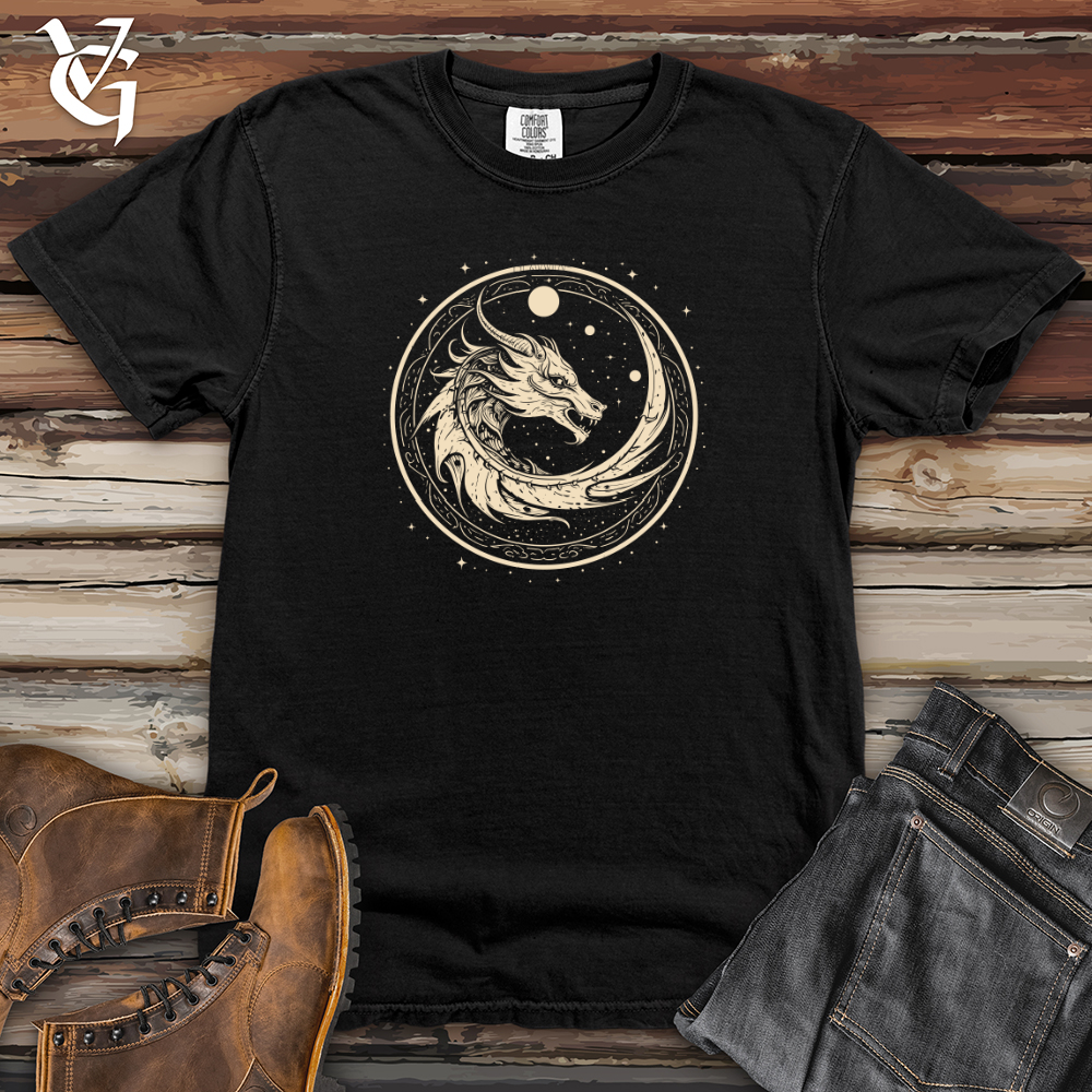 Viking Goods Dragon Celestial Cycle Heavy Cotton Comfort Colors Tee Black / L