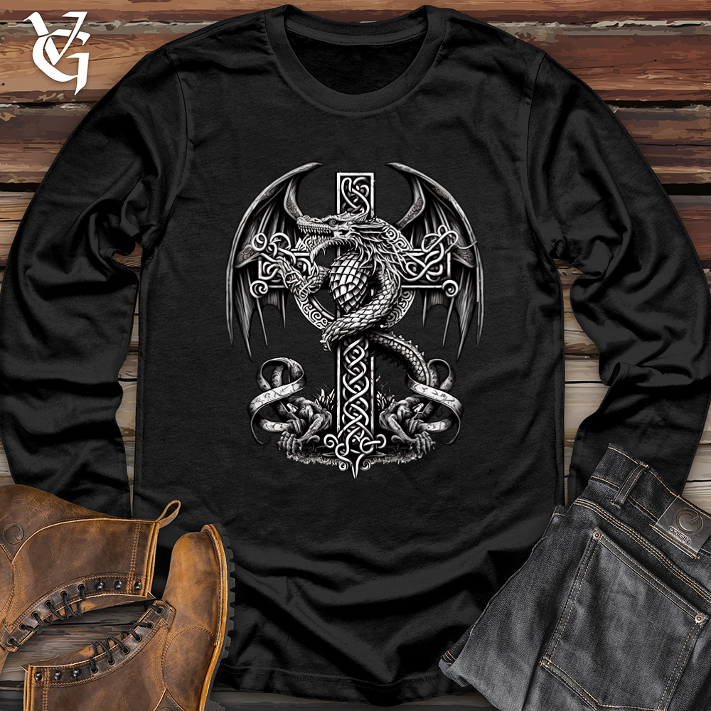 Viking Goods Dragon Protector Softstyle Long Sleeve Black / L