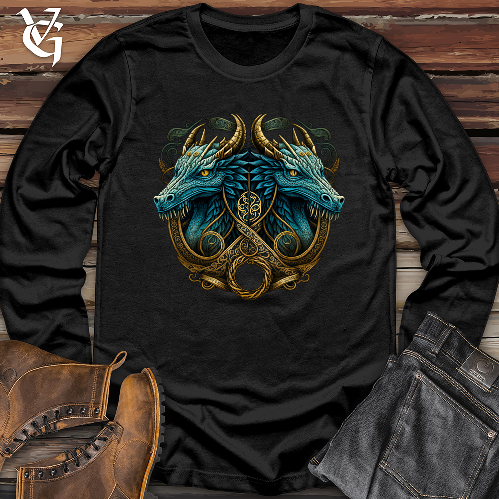 Viking Goods Dragon Reflection Softstyle Long Sleeve Black / L