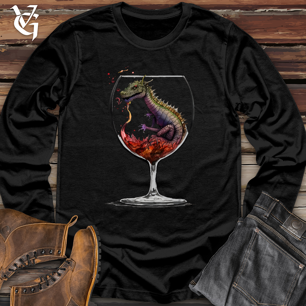 Viking Goods Dragons Drink Long Sleeve Black / L
