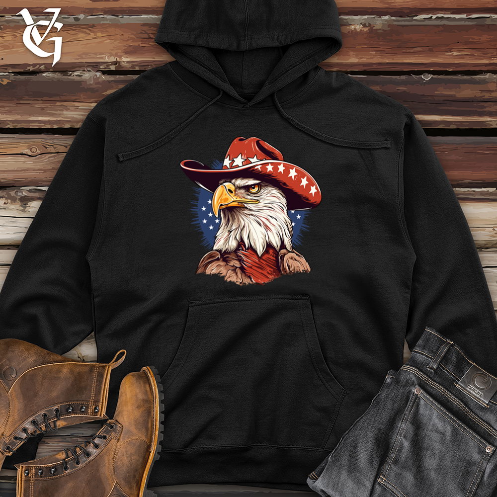 Viking Goods Eagle Sky High Cowboy Soar Midweight Hooded Sweatshirt Black / L