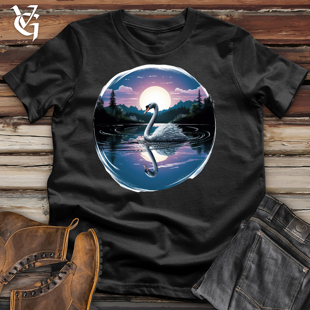 Viking Goods Elegant Swan Cotton Tee Black / L