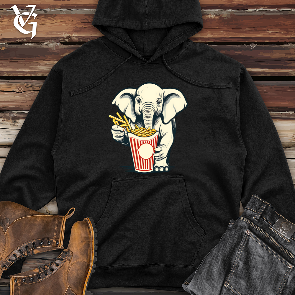Viking Goods Elephant Fry Fanatic Midweight Hooded Sweatshirt Black / L