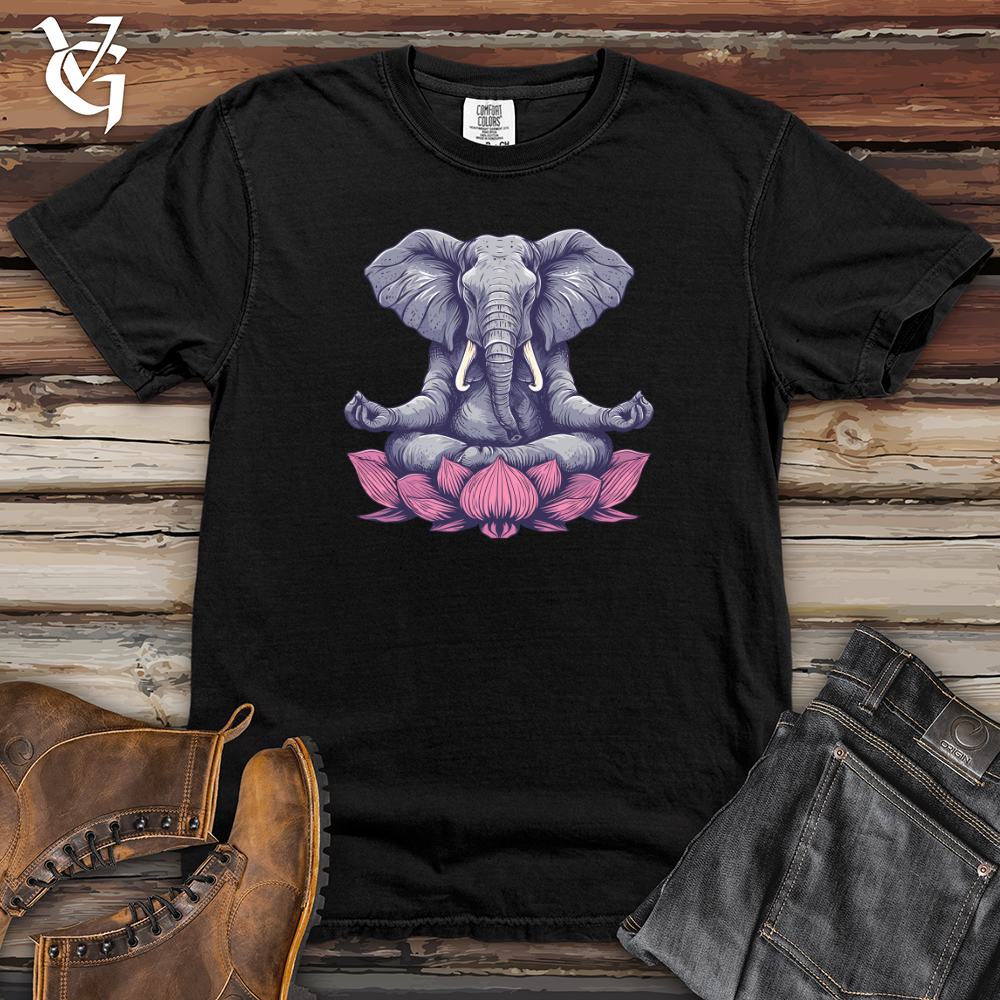 Viking Goods Elephant Lotus Harmony Heavy Cotton Comfort Colors Tee Black / L