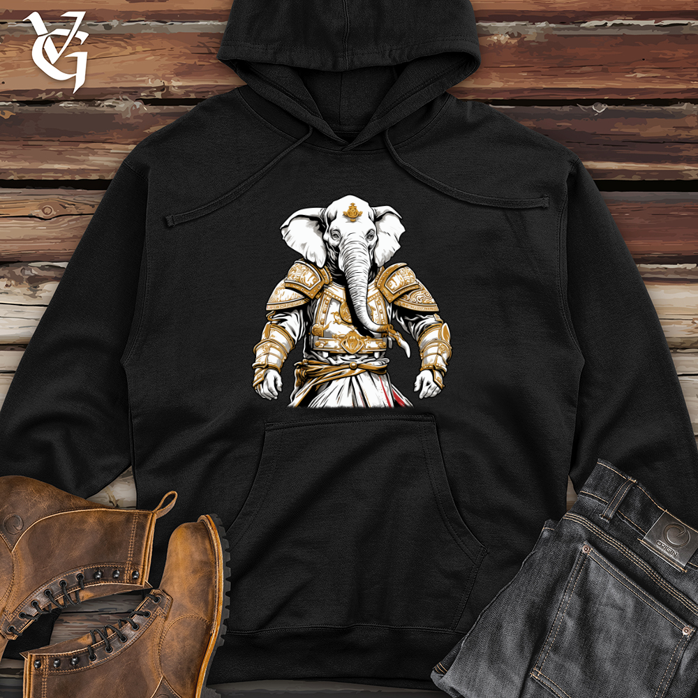 Viking Goods Elephant Regal Majesty Midweight Hooded Sweatshirt Army / L