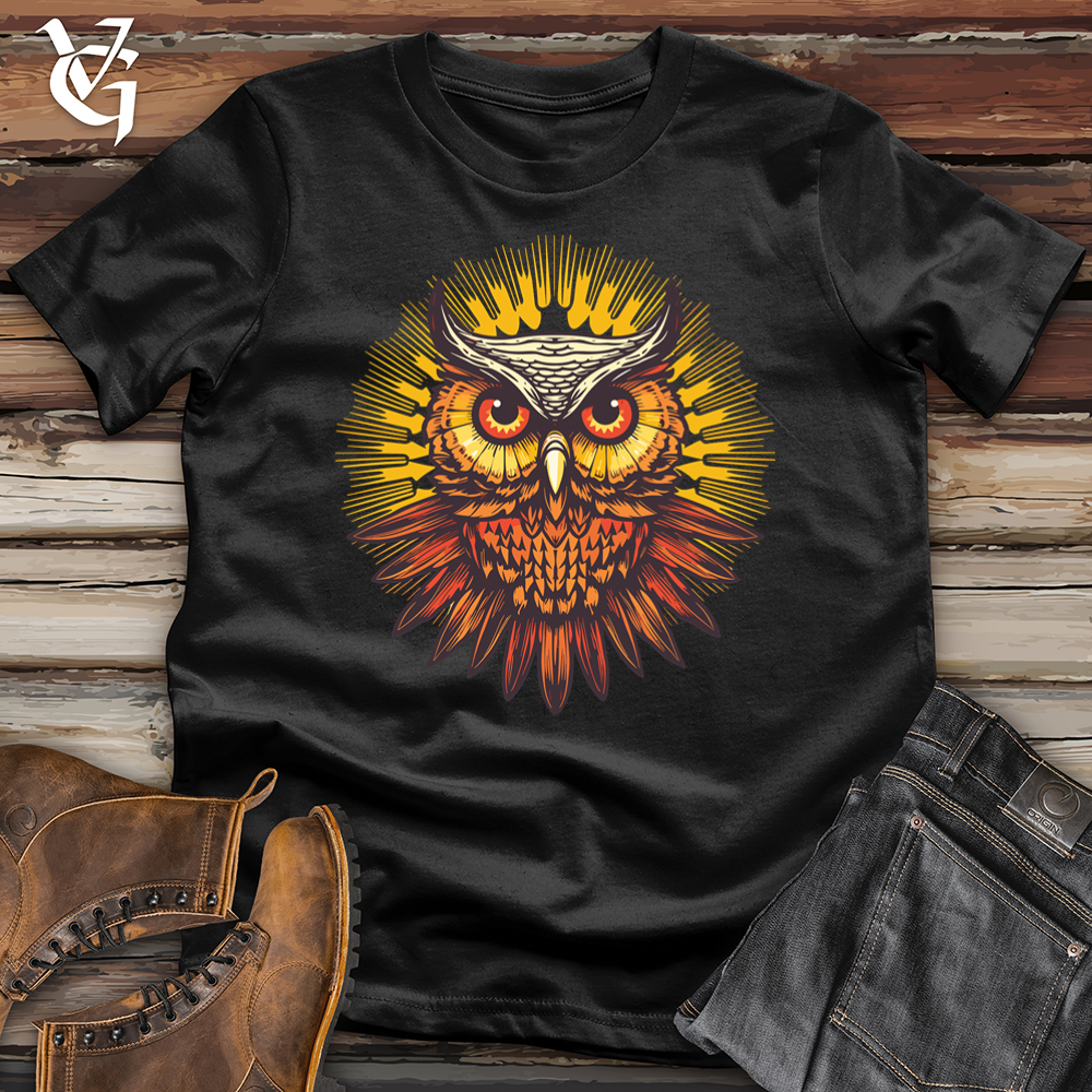 Viking Goods Enlightened Solar Owl Softstyle Tee Black / L