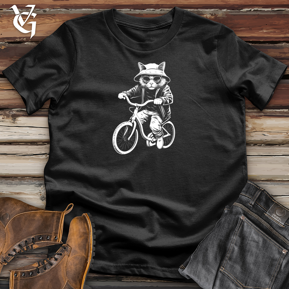 Viking Goods Feline Cycle Whisker Jaunt Adventure Cotton Tee Black / L