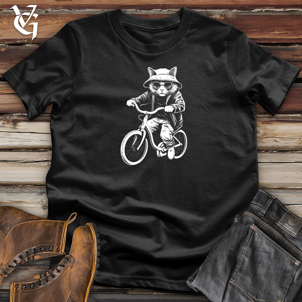 Viking Goods Feline Cycle Whisker Jaunt Adventure Softstyle Tee Dark Chocolate / L