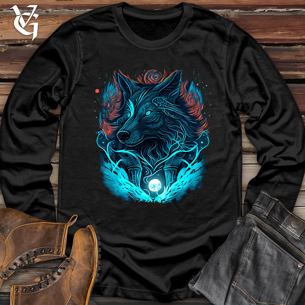 Viking Goods Fenrir Wolf Softstyle Long Sleeve Black / L