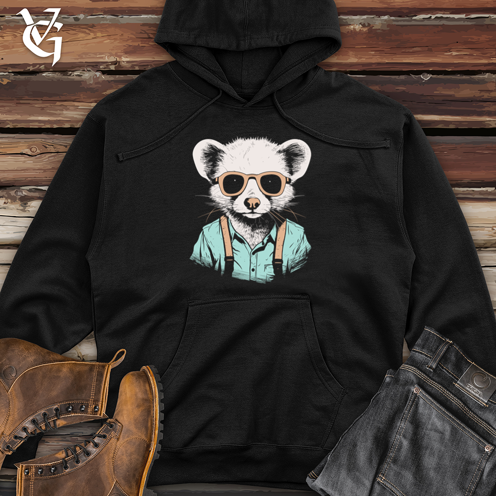 Viking Goods Ferret Fashion Midweight Hooded Sweatshirt Black / L
