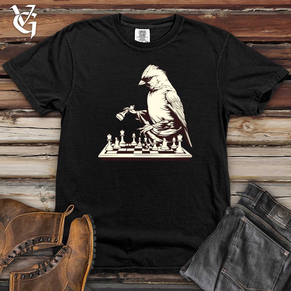 Viking Goods Finch Feathered Chess Heavy Cotton Comfort Colors Tee Black / L