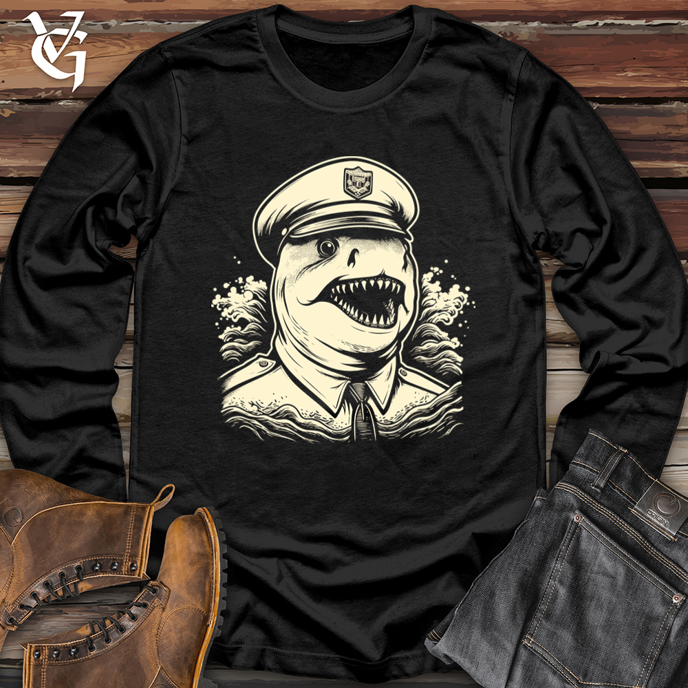 Viking Goods First Responder Shark Alert Softstyle Long Sleeve Black / L