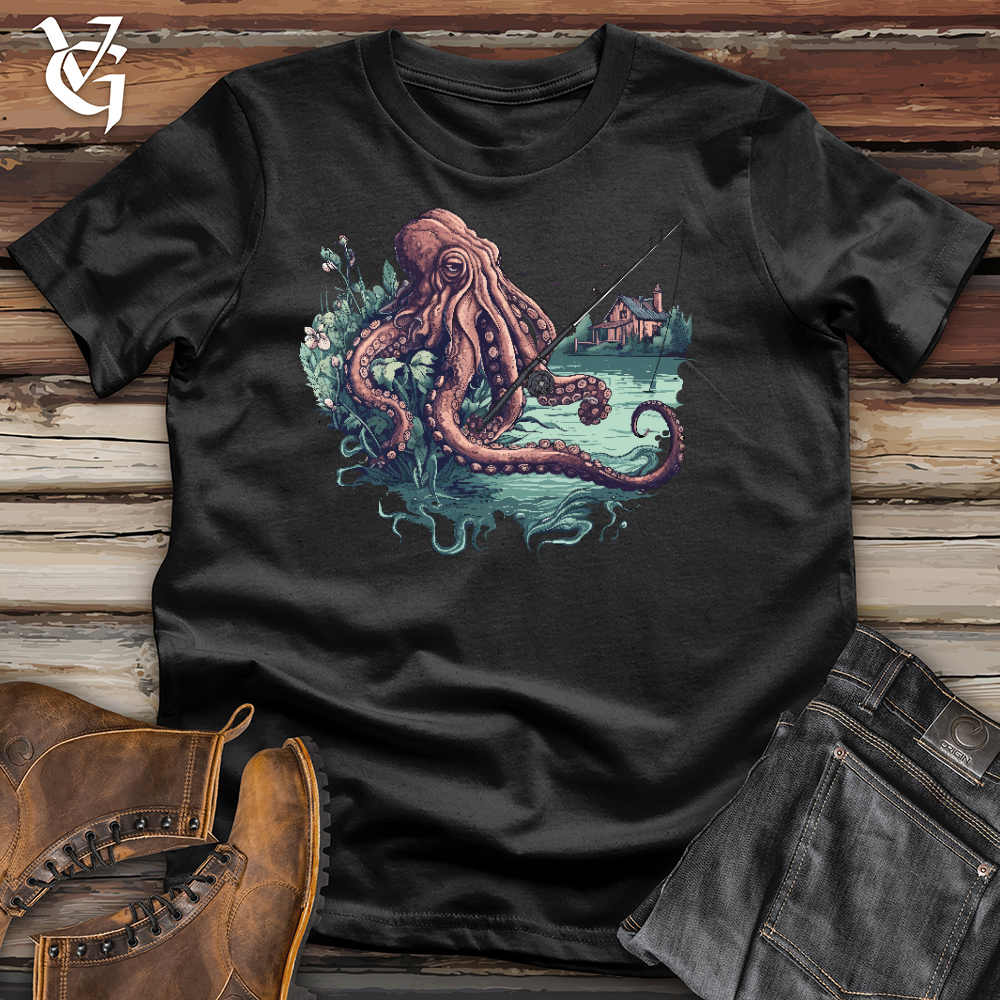 Viking Goods Fishing Octopus Cotton Tee Black / L
