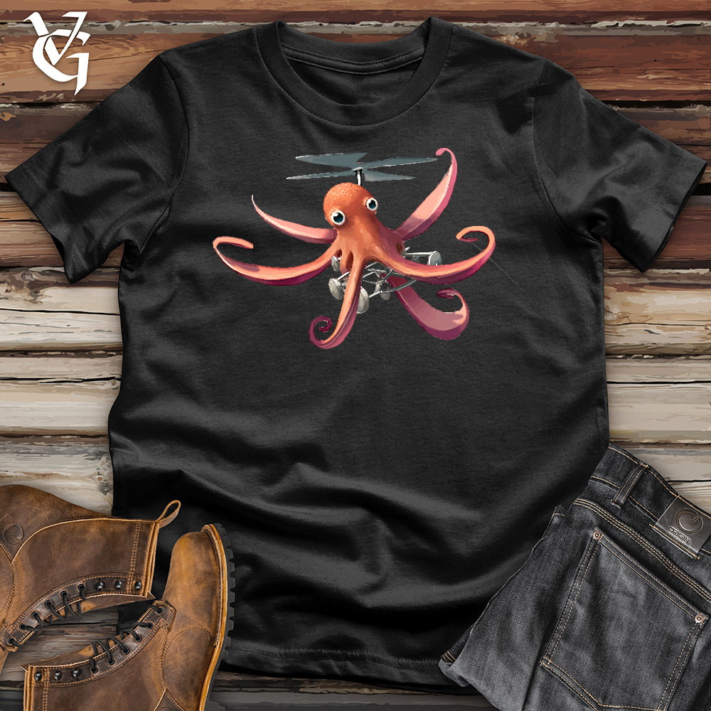 Viking Goods Flying Octopus Cotton Tee Black / L