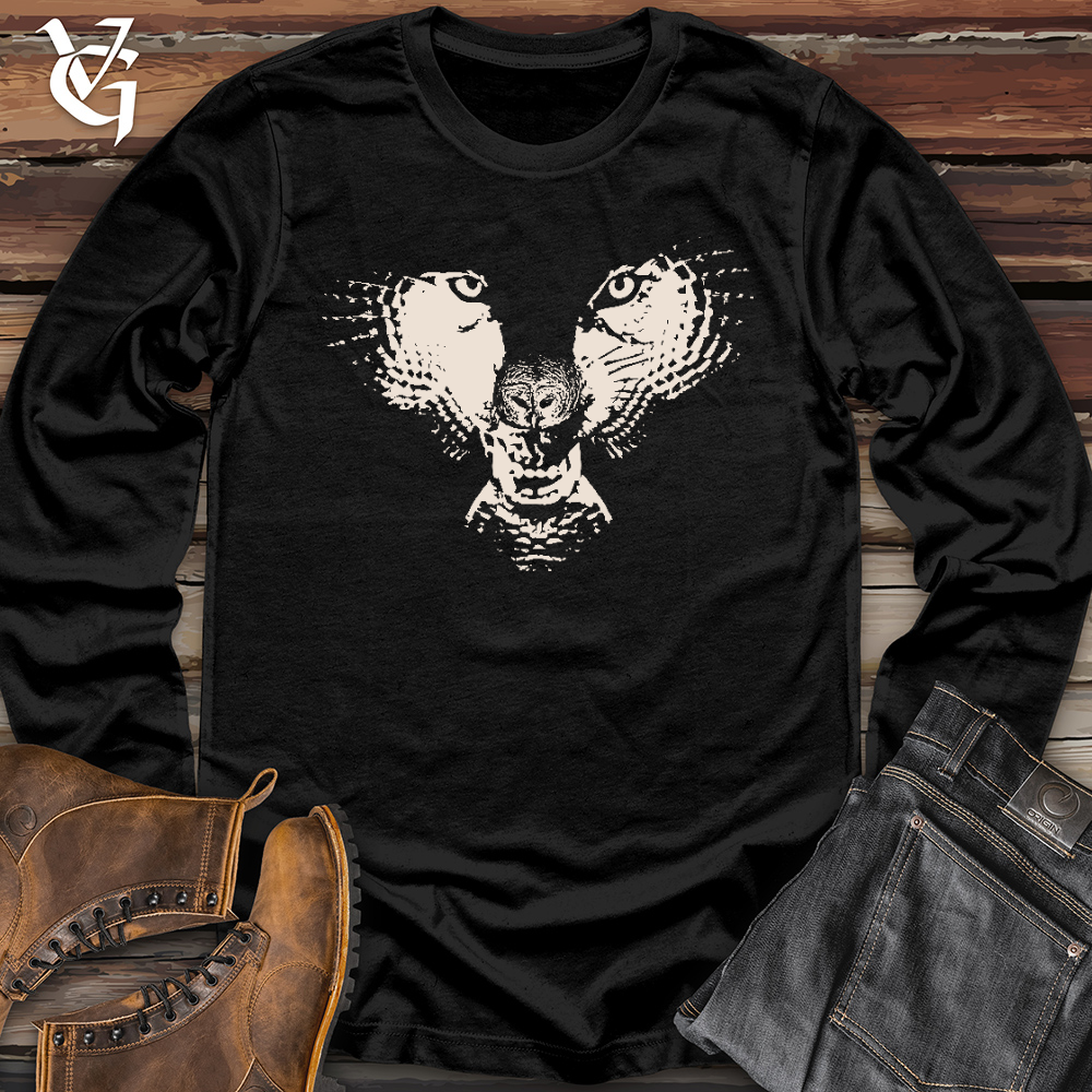 Viking Goods Flying Wolf Long Sleeve Black / L