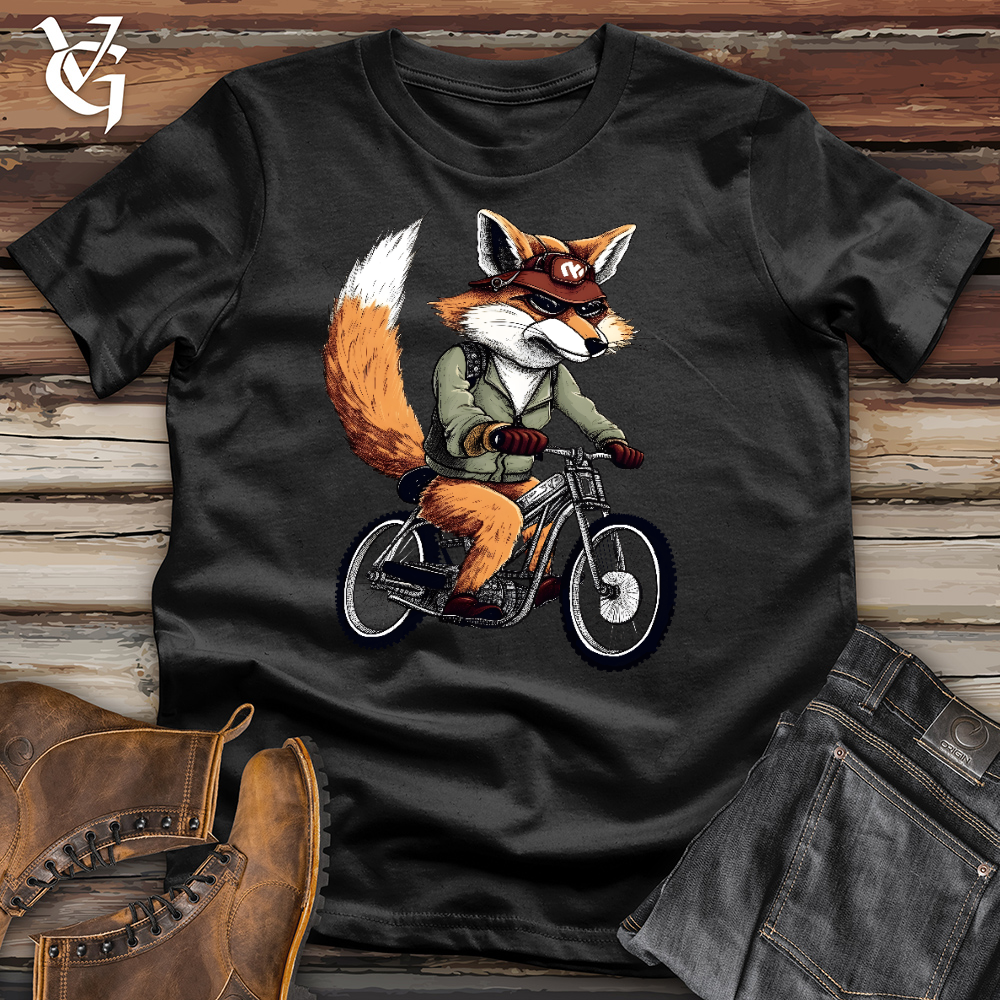Viking Goods Fox Biker Cotton Tee Black / L