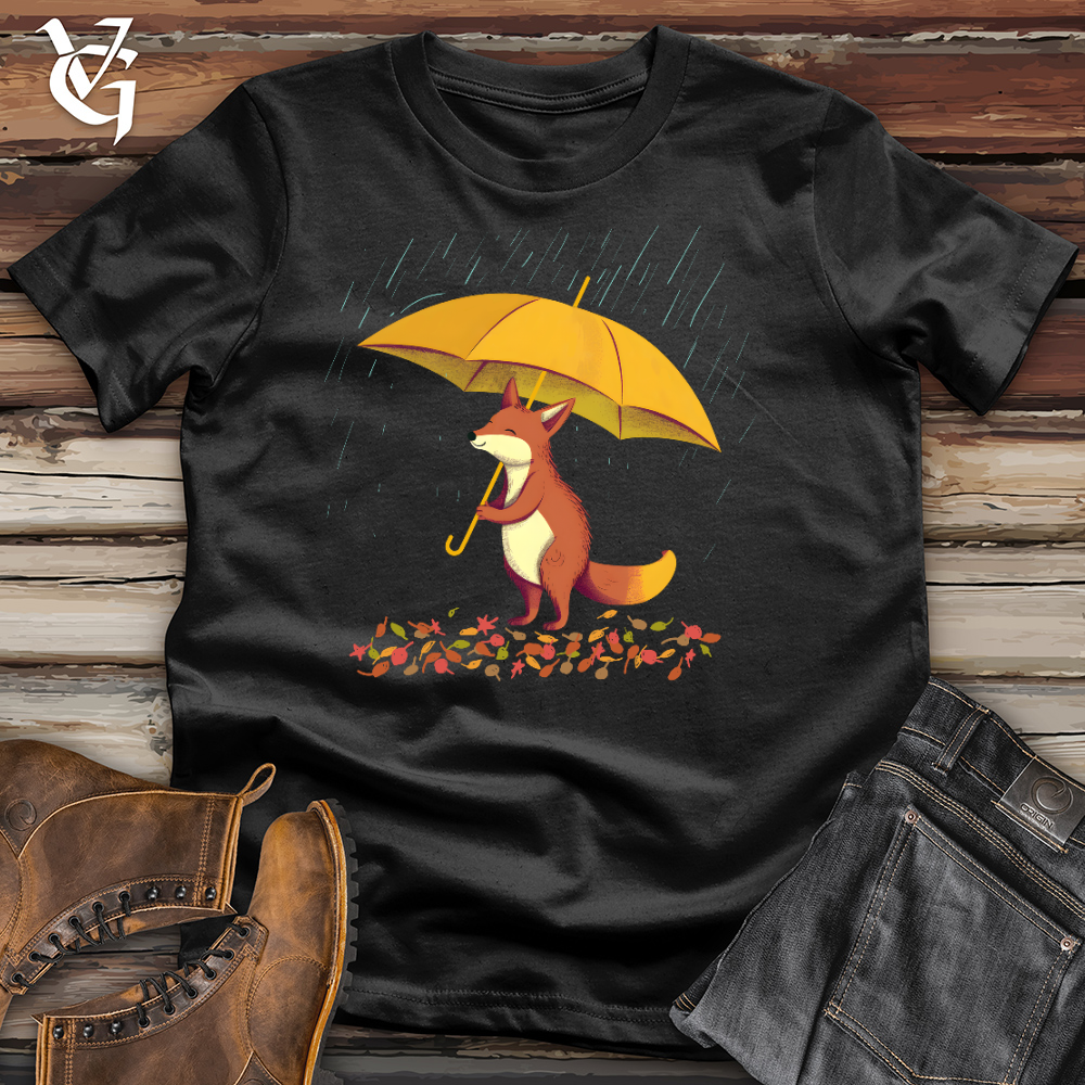 Viking Goods Fox In The Rain Cotton Tee Black / L