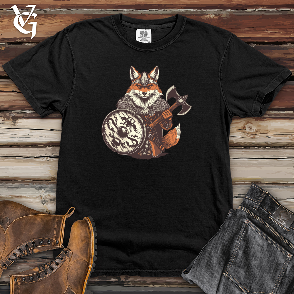 Viking Goods Fox Viking Courage Heavy Cotton Comfort Colors Tee Black / L