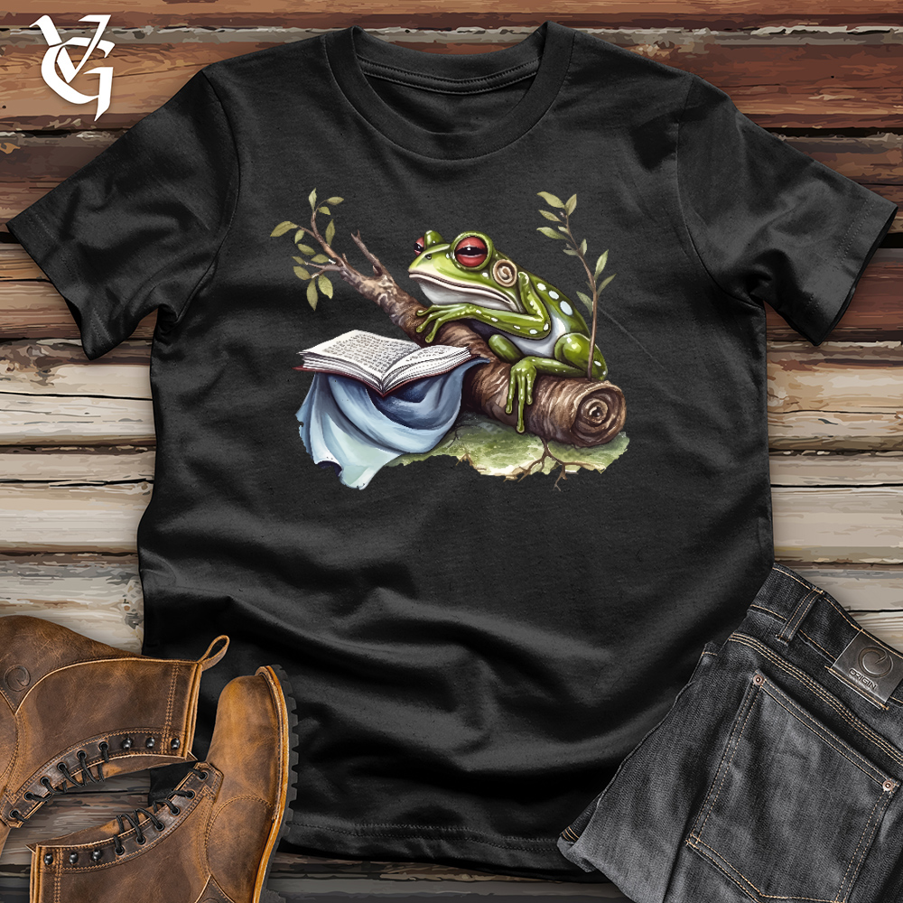 Viking Goods Frog Reader Cotton Tee Black / L