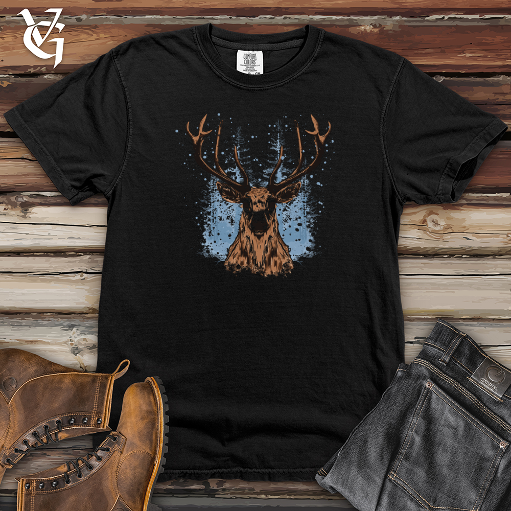Viking Goods Frosty Antler Cascade Heavy Cotton Comfort Colors Tee Black / L