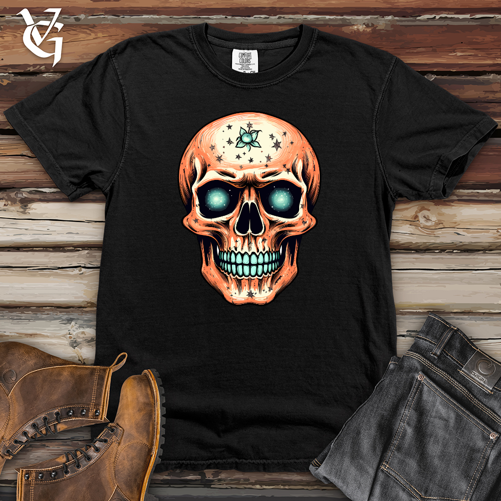 Viking Goods Galactic Peach Skull Heavy Cotton Comfort Colors Tee Black / L