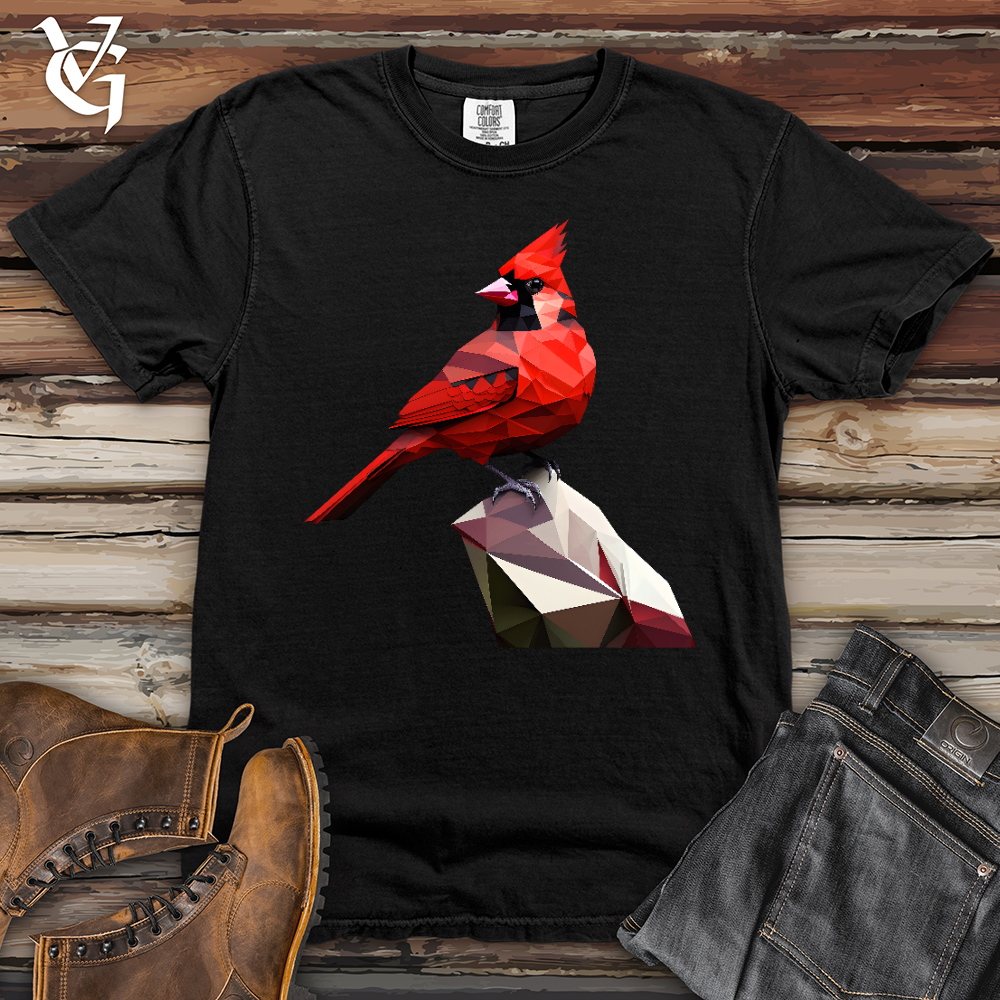 Viking Goods Geometric Cardinal Bird Heavy Cotton Comfort Colors Tee Black / L