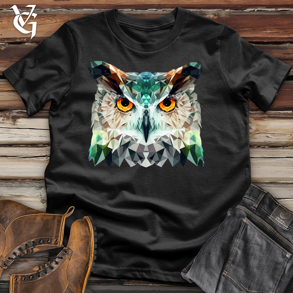 Viking Goods Geometric Owl Head Cotton Tee Black / L