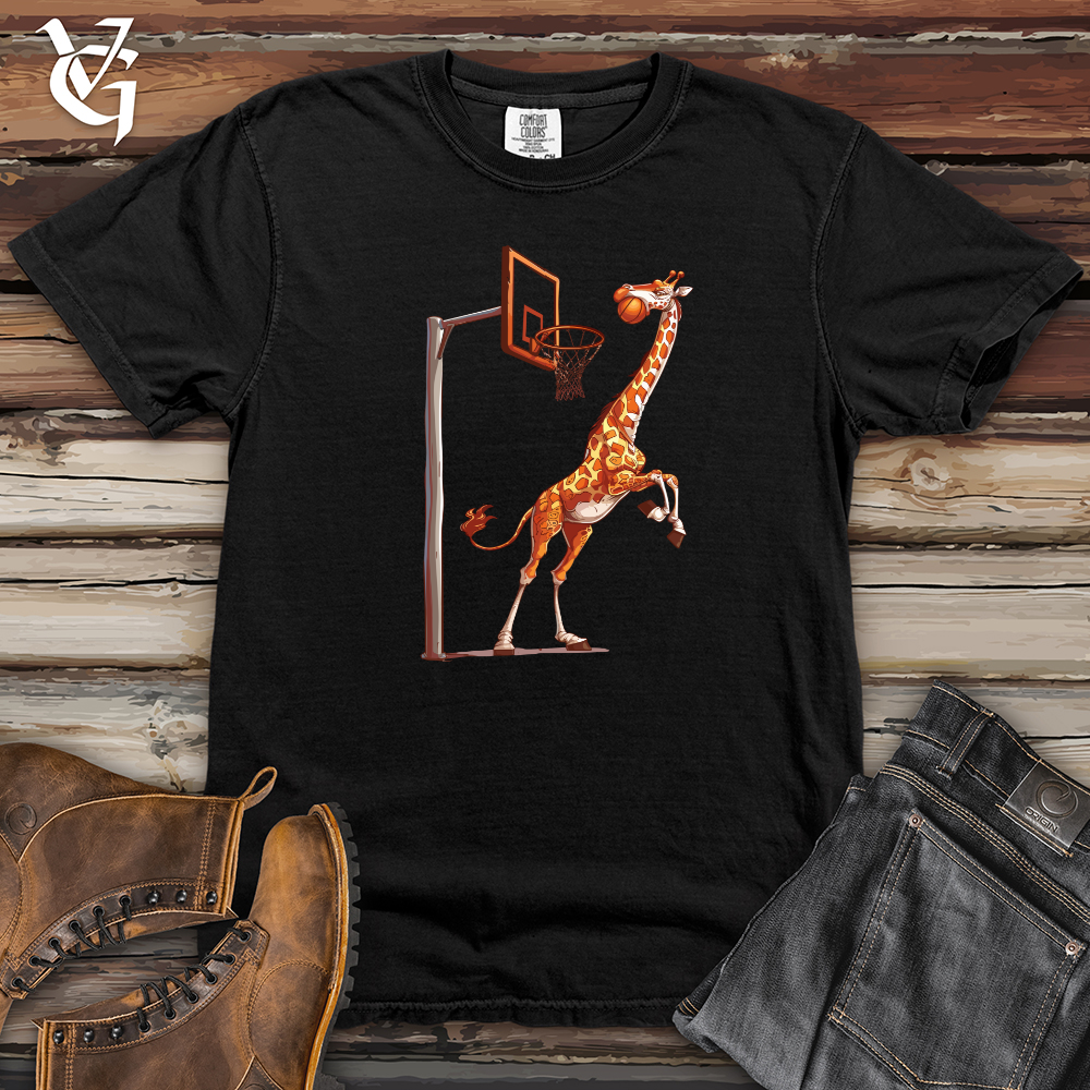 Viking Goods Giraffe Hoops Slam Heavy Cotton Comfort Colors Tee Black / L