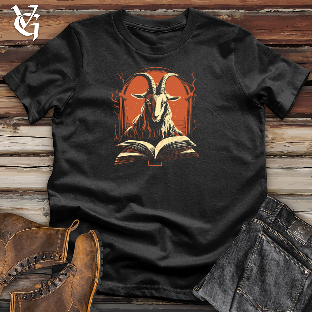 Viking Goods Goat Booklovers Reading Retreat 01 Cotton Tee Black / L