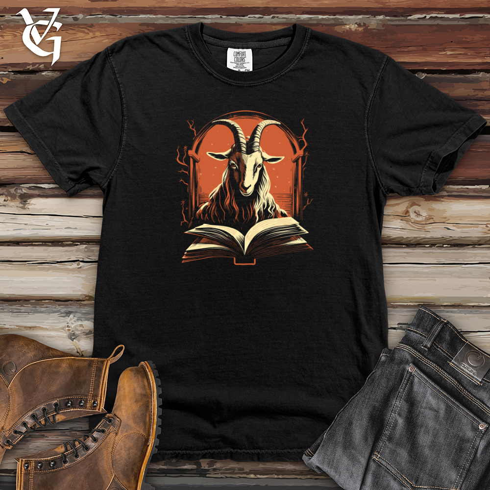Viking Goods Goat Booklovers Reading Retreat 01 Heavy Cotton Comfort Colors Tee Black / L