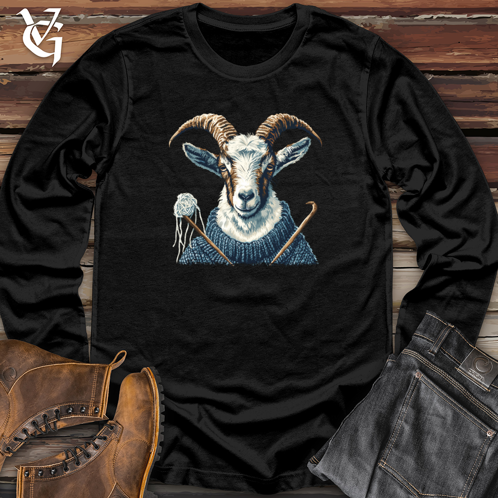 Viking Goods Goat Knitting Workshop Long Sleeve Black / L