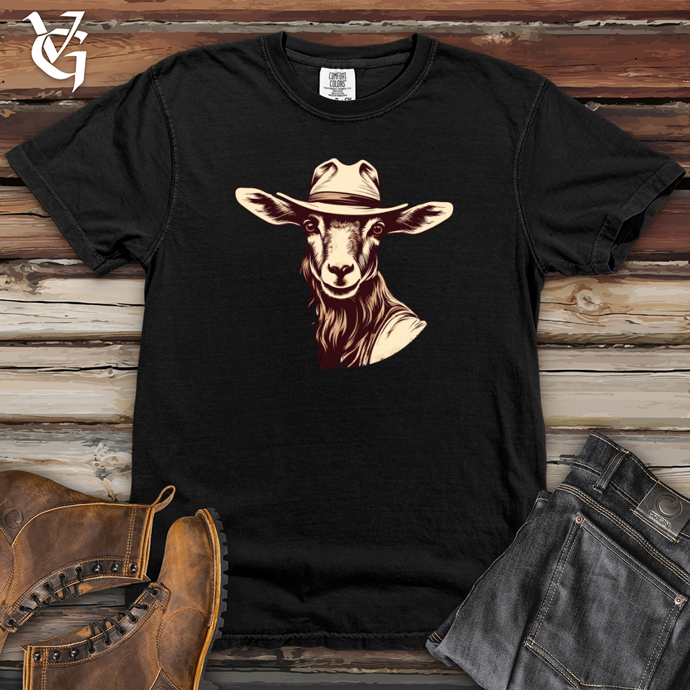 Viking Goods Goat Mountain Rodeo Cowboy Cap Heavy Cotton Comfort Colors Tee Black / L
