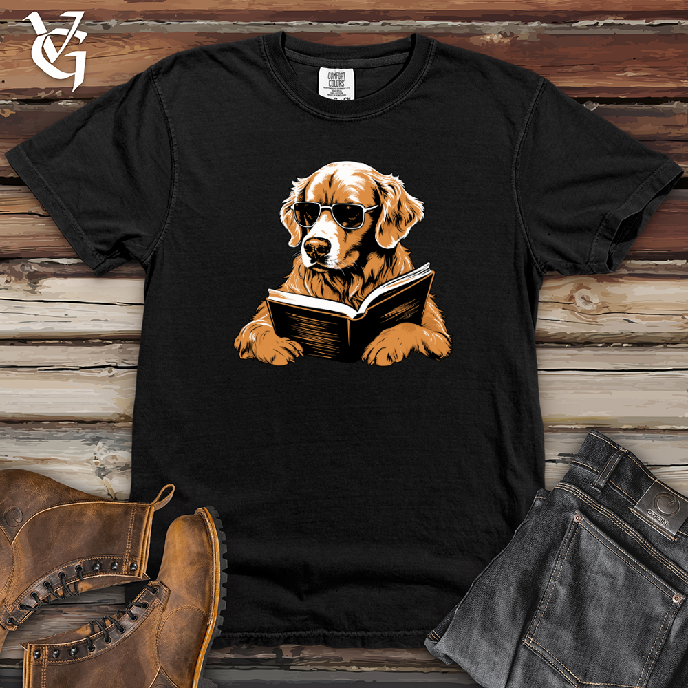 Viking Goods Golden Retriever Literary Escape Heavy Cotton Comfort Colors Tee Black / L