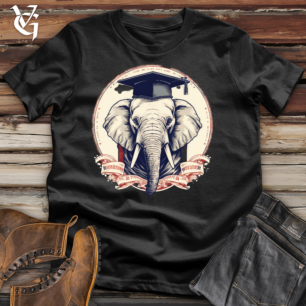 Viking Goods Graduating Elephant Cotton Tee Black / L