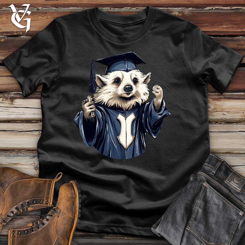 Viking Goods Graduating Hedgehog Cotton Tee Black / L
