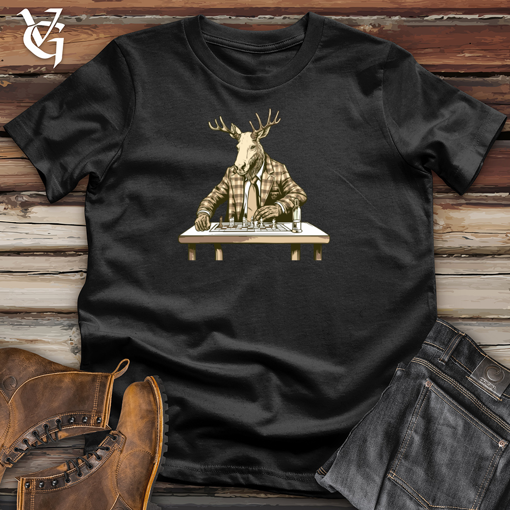 Viking Goods Grand Moose Chessmaster Cotton Tee Black / L
