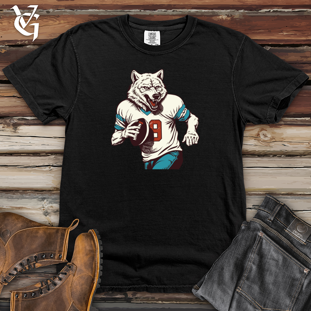 Viking Goods Gridiron Wolf Heavy Cotton Comfort Colors Tee Black / L