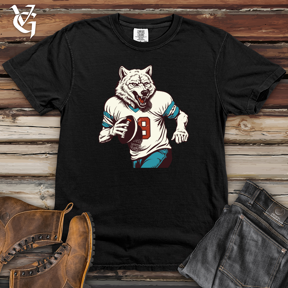 Viking Goods Gridiron Wolf Heavy Cotton Comfort Colors Tee Black / L
