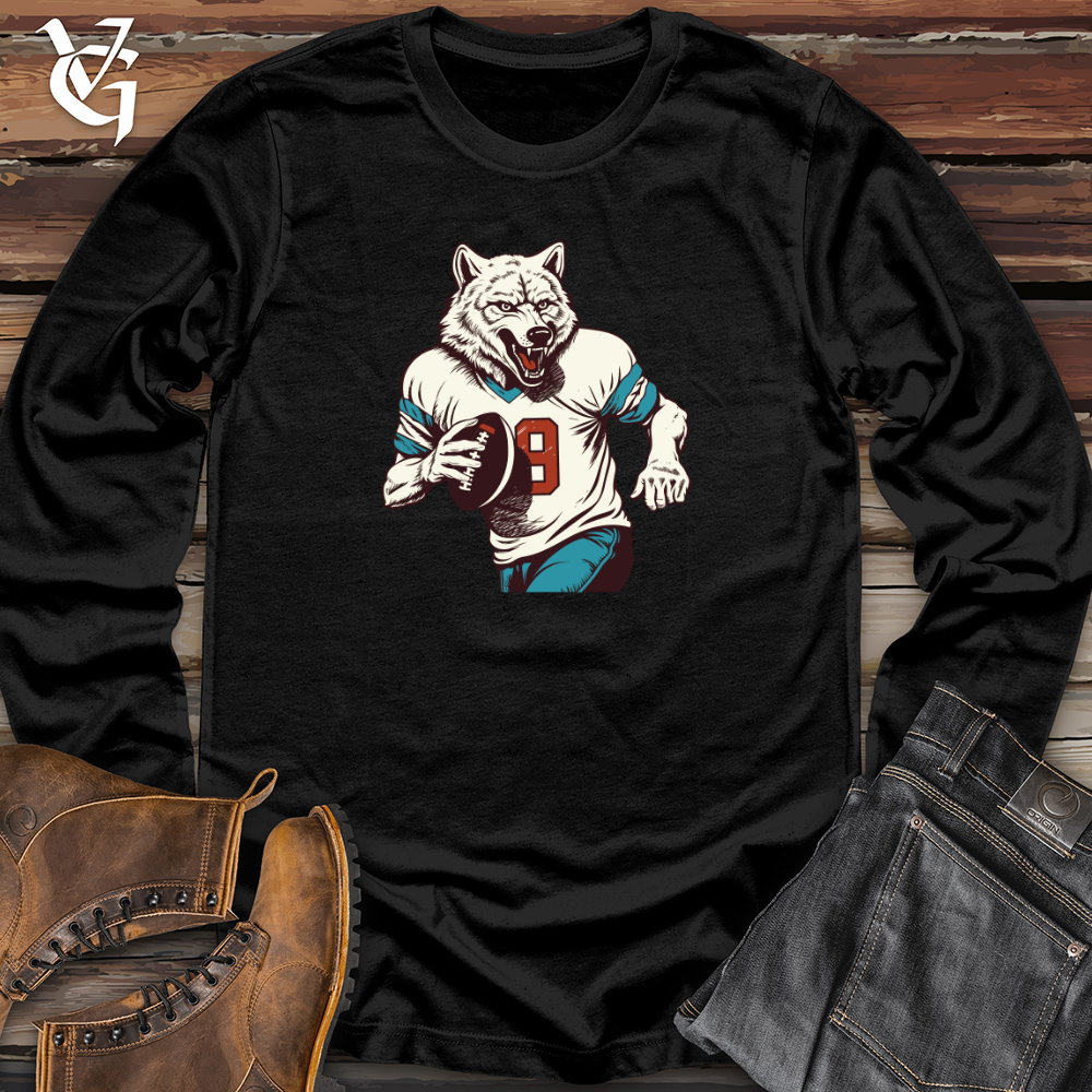 Viking Goods Gridiron Wolf Long Sleeve Black / L