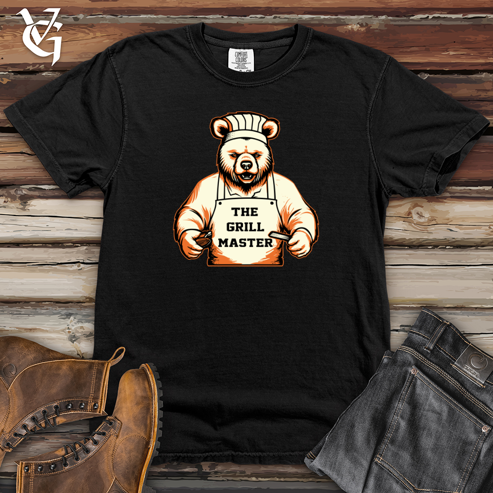 Viking Goods Grillmaster Bear Vintage 01 Heavy Cotton Comfort Colors Tee Black / L