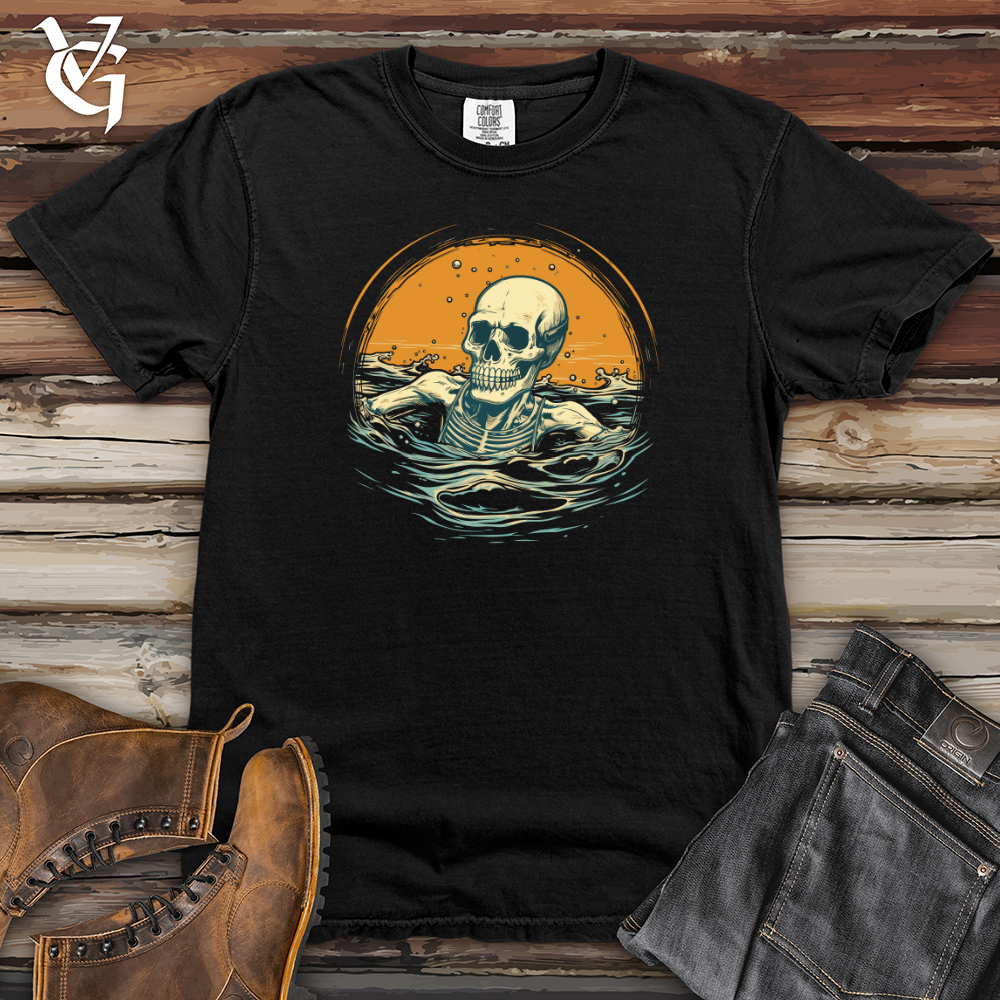 Viking Goods Grunge Splash Skeleton Heavy Cotton Comfort Colors Tee Black / L