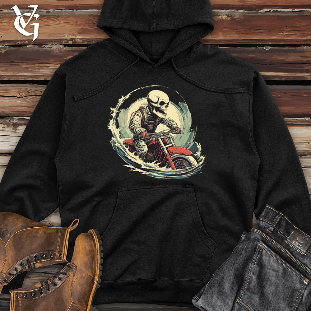 Viking Goods Grunge Whale Dive Midweight Hooded Sweatshirt Black / L