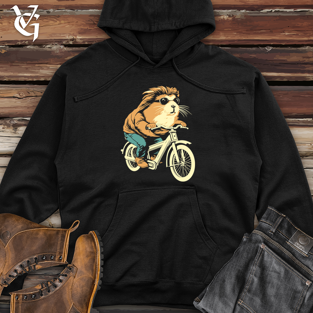 Viking Goods Guinea Pig Furry Cyclist Joyride Midweight Hooded Sweatshirt Black / L