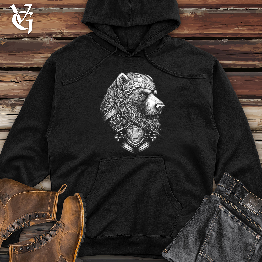 Viking Goods Handsome Celtic Bear Midweight Hooded Sweatshirt Black / L
