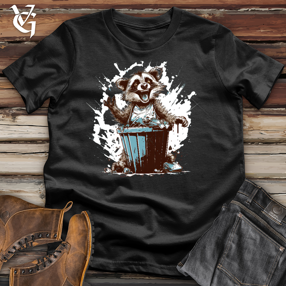 Viking Goods Happy Raccoon Cotton Tee Black / L